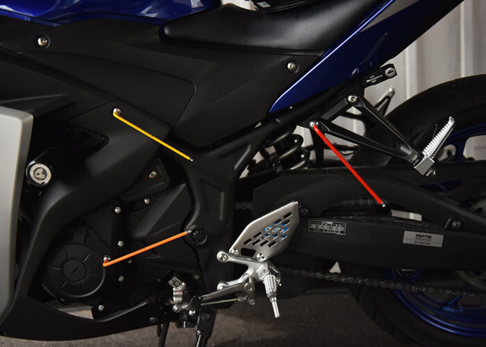 カラーで覚えるバイクのネジ穴サイズ